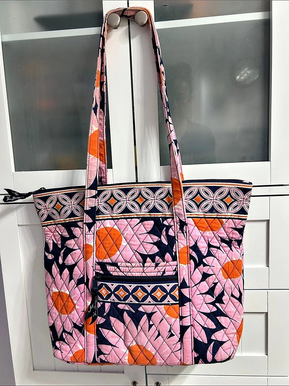 Vera Bradley Loves Me Tote Bag Floral Pink & Orange